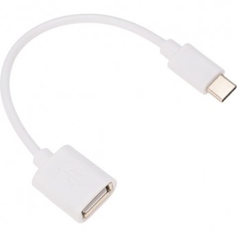 Кабель REXANT OTG Type C на USB/2,4A, PVC, 15 см, белый Кабель REXANT OTG Type C на USB/2,4A, PVC, 15 см, белый