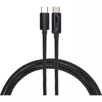 Кабель REXANT Type-C – Type-С, 5A, 100Вт, 1 м, в черной нейлоновой оплетке, с LED дисплеем Кабель REXANT Type-C – Type-С, 5A, 100Вт, 1 м, в черной нейлоновой оплетке, с LED дисплеем