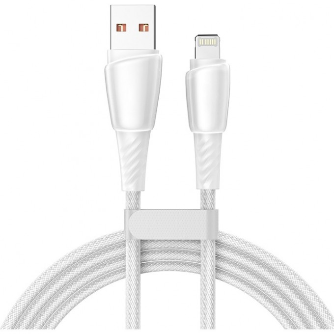 Кабель REXANT USB-A – Lightning для Apple, 2,4А, 1м, в белой нейлоновой оплетке 18-7061