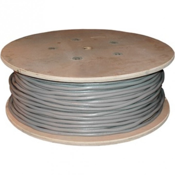 Кабель витая пара REXANT SOLID INDOOR F/UTP, CAT 5е PVC 10PR 24AWG серый 305м 01-1202-R