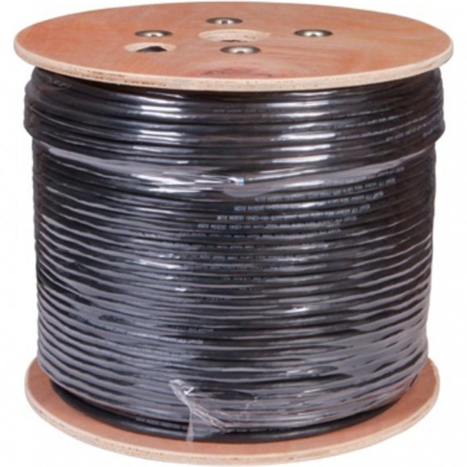 Кабель витая пара REXANT SOLID OUTDOOR F/UTP, CAT 5е, PE, 10PR, 24AWG черный 305м 01-1204-R