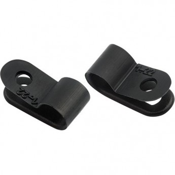 Кабельная скоба под винт REXANT 6 мм, черная, упаковка 50 шт.