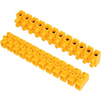 Клеммная винтовая колодка REXANT KВ-40 25-40, ток 100 A, полипропилен желтый (10 шт./уп.)