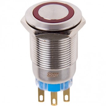 Кнопка антивандальная REXANT A19-C1 250В б/фикс красная