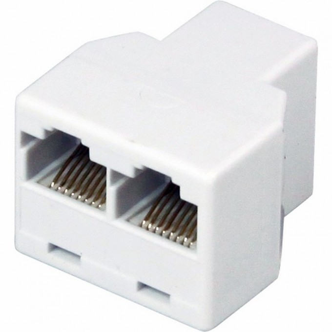 Компьютерный двойник REXANT RJ-45 (гнездо - 2 гнезда) 03-0103