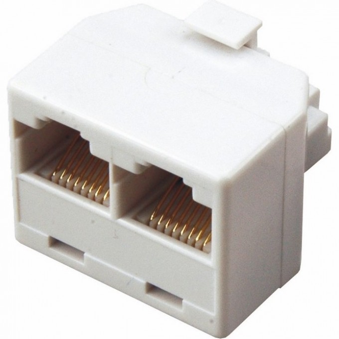 Компьютерный двойник REXANT RJ-45 (штекер - 2 гнезда) 03-0102