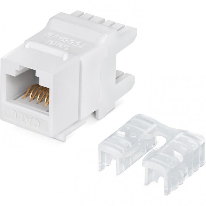 Модуль REXANT PRO KEYSTONE JACK RJ-45(8P8C), UTP неэкранированный CAT 6 тип 180 градусов белый 02-0250