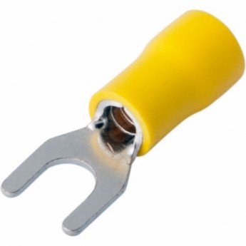 Наконечник вилочный REXANT 5.3 мм 4-6 мм² изолированный желтый
