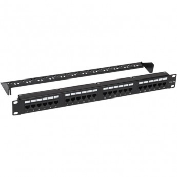 Панель коммутационная с кабельным органайзером 19", 1U, 24 порта, U/UTP, RJ-45, CAT 5e REXANT PRO