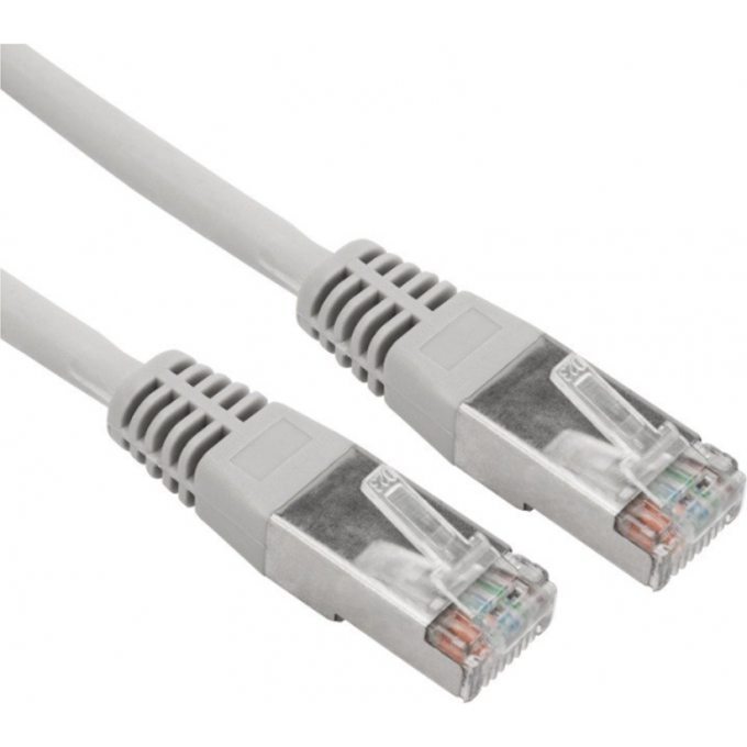 Патч-корд REXANT F/UTP 5e, RJ45-RJ45, экранированный, 26AWG, LSZH, серый, 2 м 02-0110-2