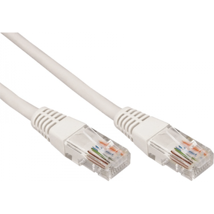 Патч-корд REXANT U/UTP 5e, RJ45-RJ45, неэкранированный, 26AWG, LSZH, серый, 0.5 м 02-0100-05