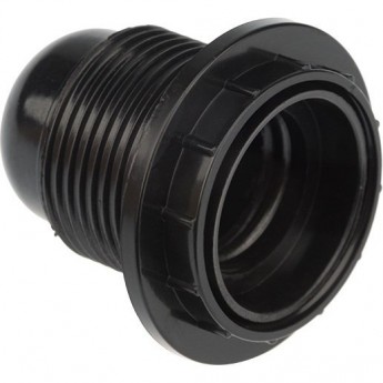 Патрон карболитовый REXANT с кольцом Е27 черный c этикеткой Патрон карболитовый REXANT с кольцом Е27 черный c этикеткой