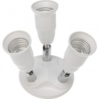 Разветвитель цокольный REXANT Е27-3хЕ27 (поворотный цоколь) белый