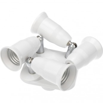 Разветвитель цокольный REXANT Е27-4хЕ27 белый