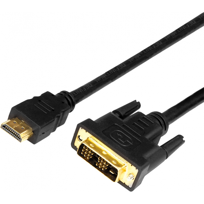 Шнур REXANT HDMI - DVI-D, 7м, Gold, с фильтрами 17-6307