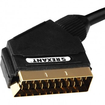 Шнур REXANT SCART - SCART (21 Pin) gold 3 м