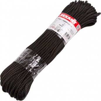 Шнур с сердечником REXANT 7 мм 50 м черный