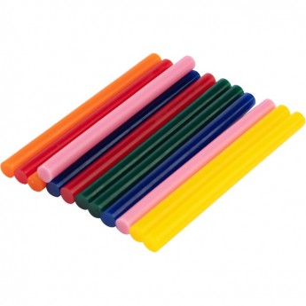 Стержни клеевые REXANT Ø 7 мм 100 мм цветные, 12 шт.