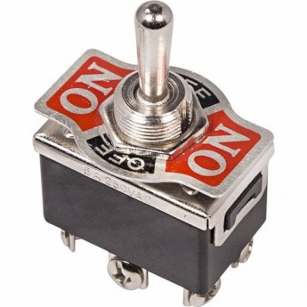 Тумблер REXANT 15А (6c) ON-OFF-(ON) двухполюсный