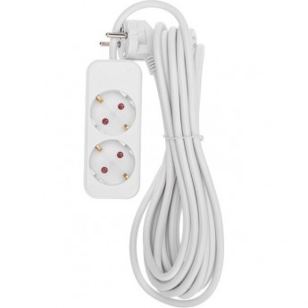 Удлинитель REXANT STANDARD 2 гнезда, 5м, 3х1,0мм², с/з, белый