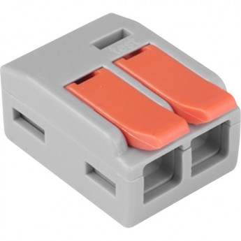 Универсальная клемма REXANT СМК 222-612/221-612, 2-проводная серая 0,5-4/6 мм² (50 шт/уп)