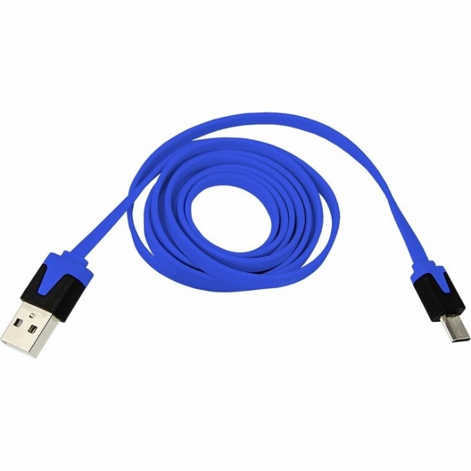 USB кабель REXANT универсальный microUSB 1 м синий 18-4275