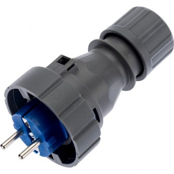 Вилка прямая REXANT 16 А влагозащищенная